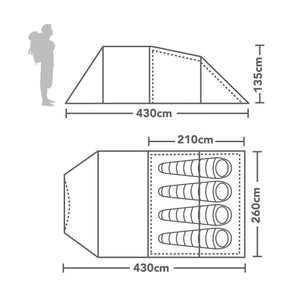 Eurohike Genus 400L Air Tunnel Tent
