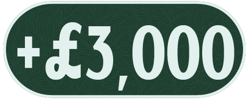 + £3000 cash